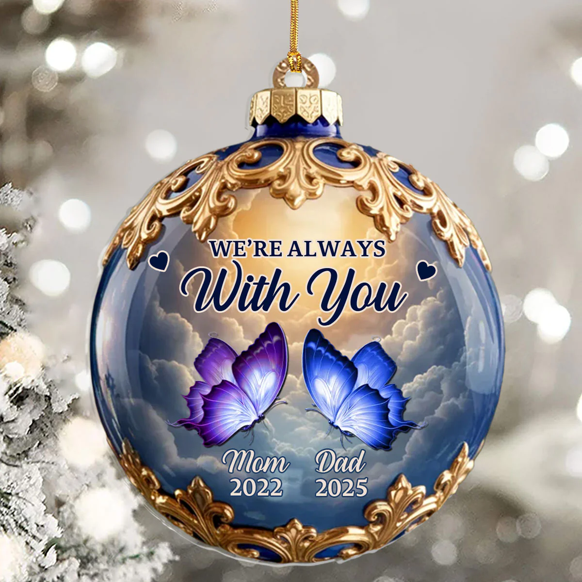 Treasured Beyond Time - Personalized 1-Layer Acrylic Ornament - Image 5