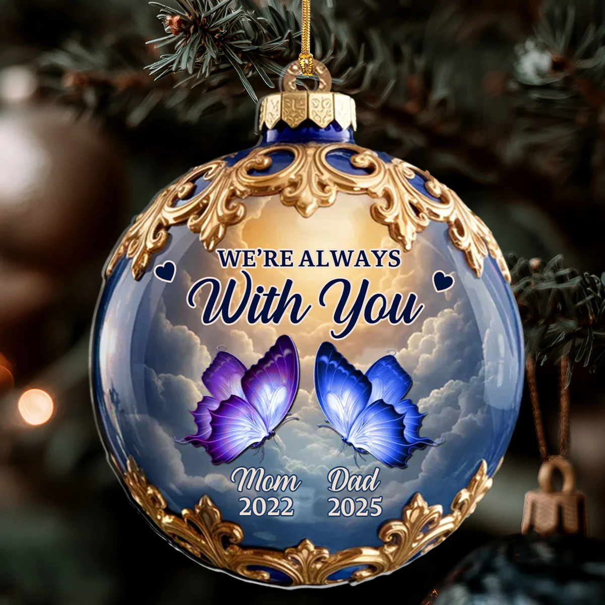 Treasured Beyond Time - Personalized 1-Layer Acrylic Ornament - Image 6