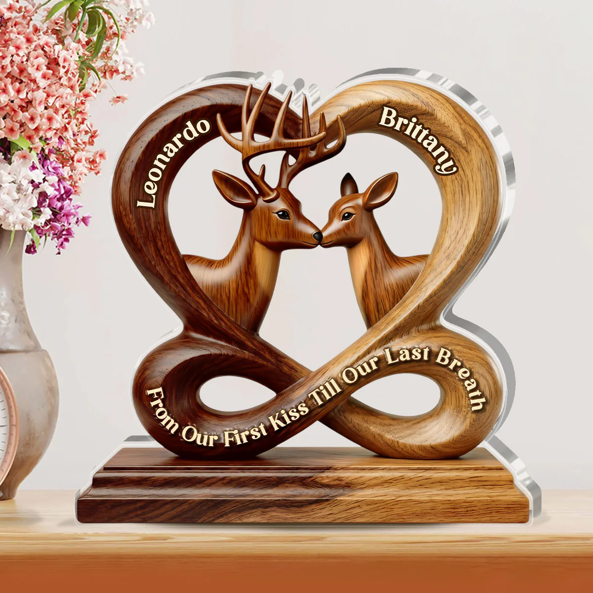 Two Souls, One Goal - Personalized Custom Shaped Squared Acrylic Plaque - Image 2