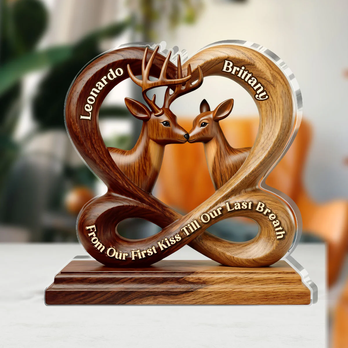Two Souls, One Goal - Personalized Custom Shaped Squared Acrylic Plaque - Image 3