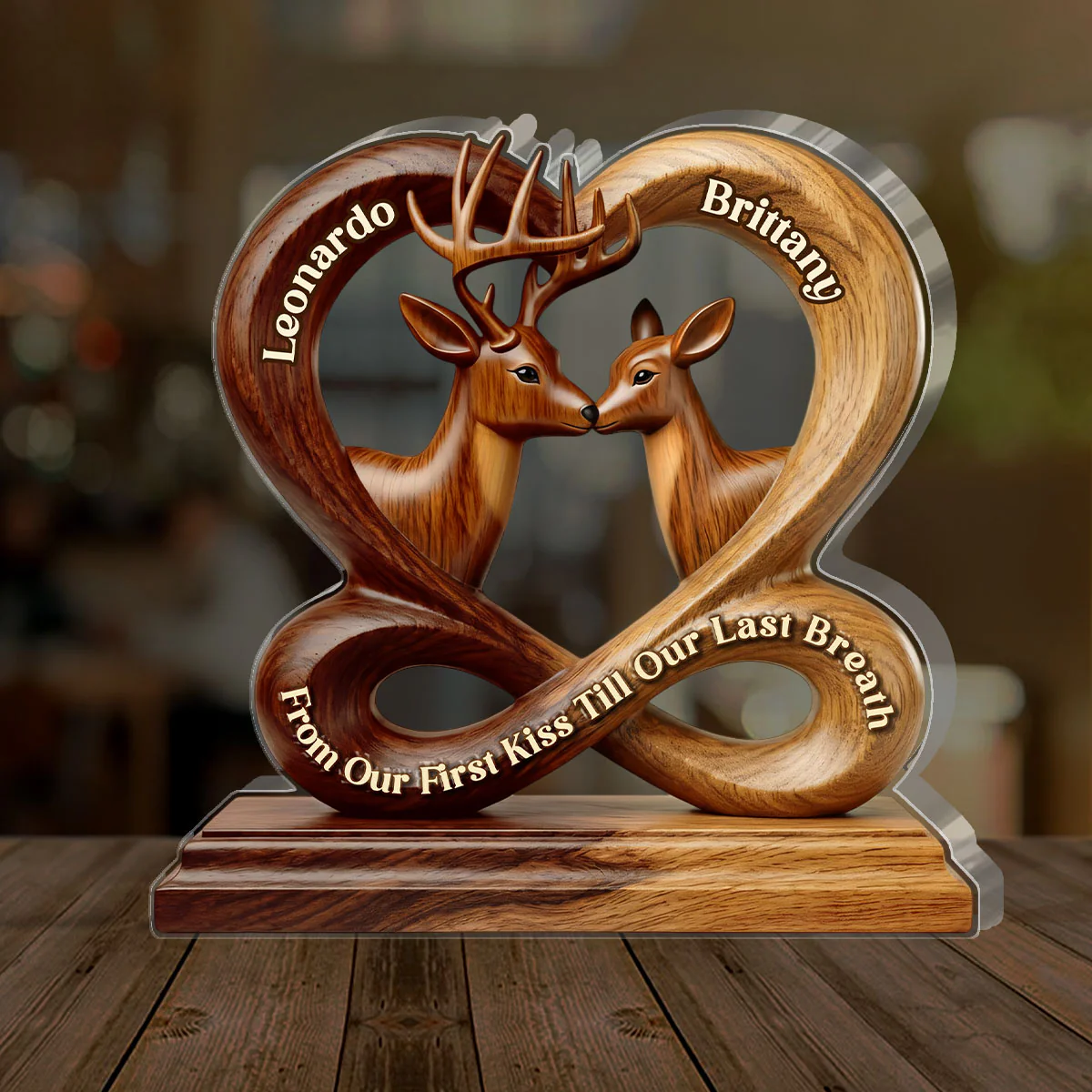 Two Souls, One Goal - Personalized Custom Shaped Squared Acrylic Plaque - Image 4