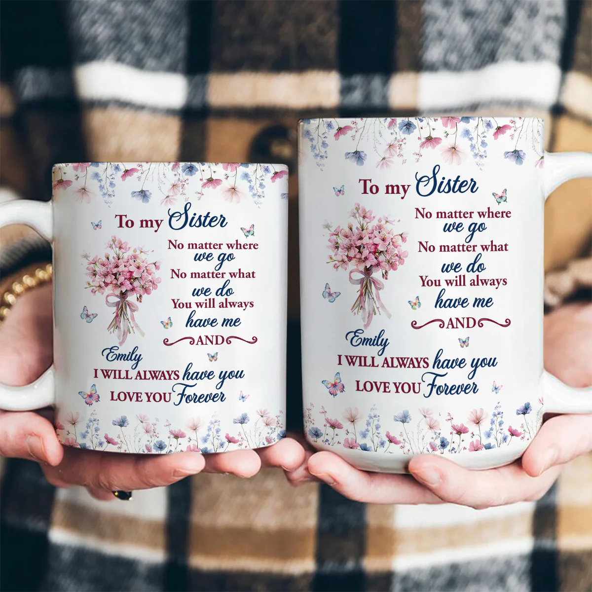 Unbreakable Sister Bond - Personalized Ceramic Coffee Mug - Image 4