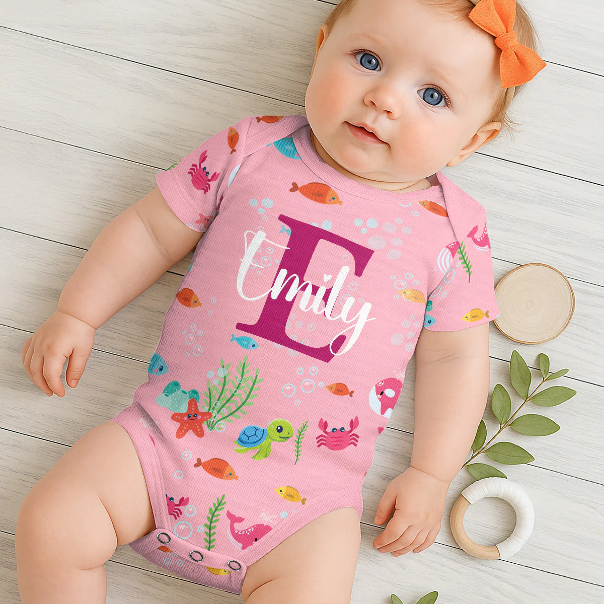 Under The Sea - Personalized All Over Print Onesie - Image 2