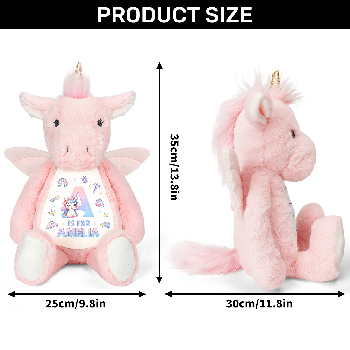 Unicorn Alphabet Name - Personalized Stuffed Unicorn - Image 5