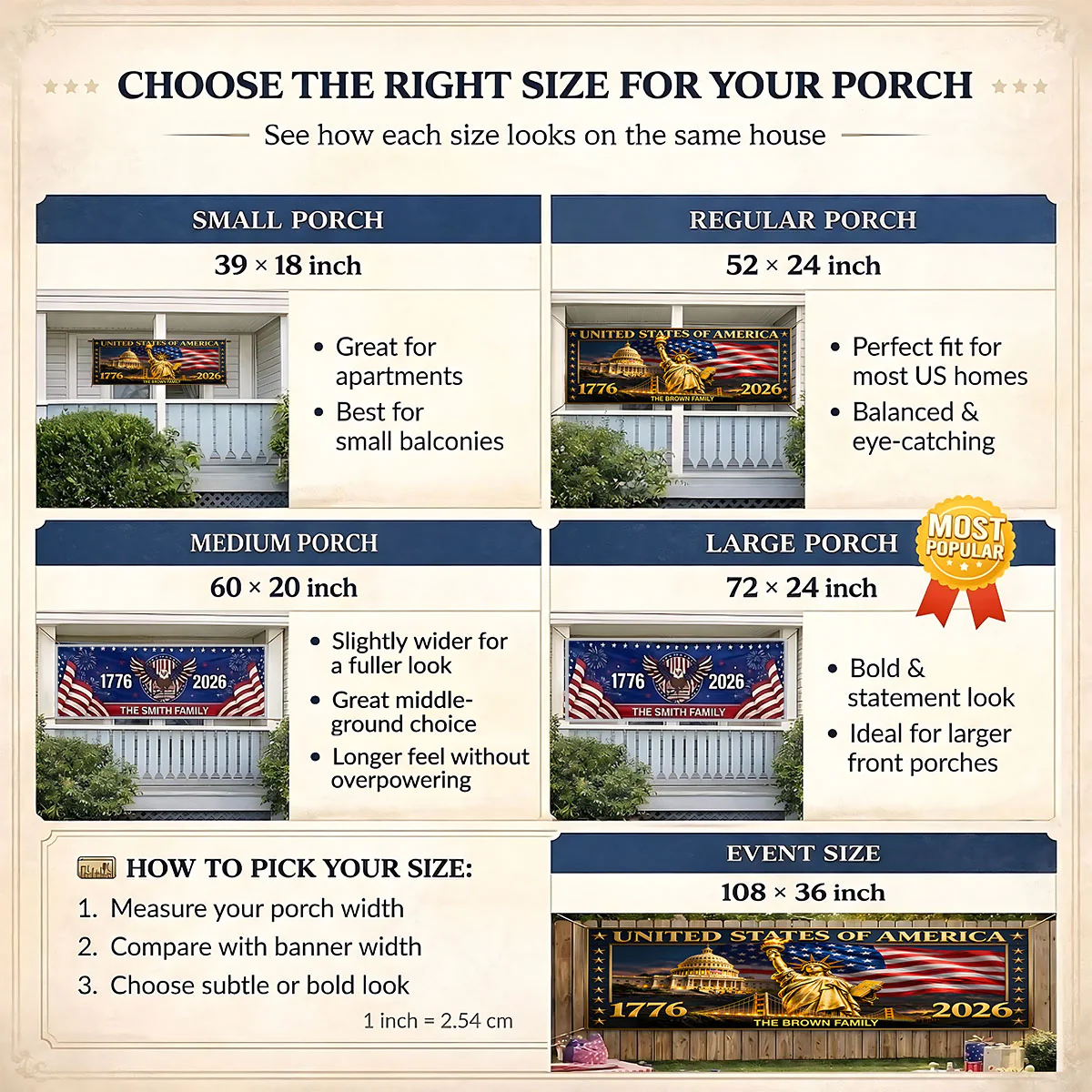 United In Freedom And Glory - Personalized Custom Horizontal Banner - Image 6