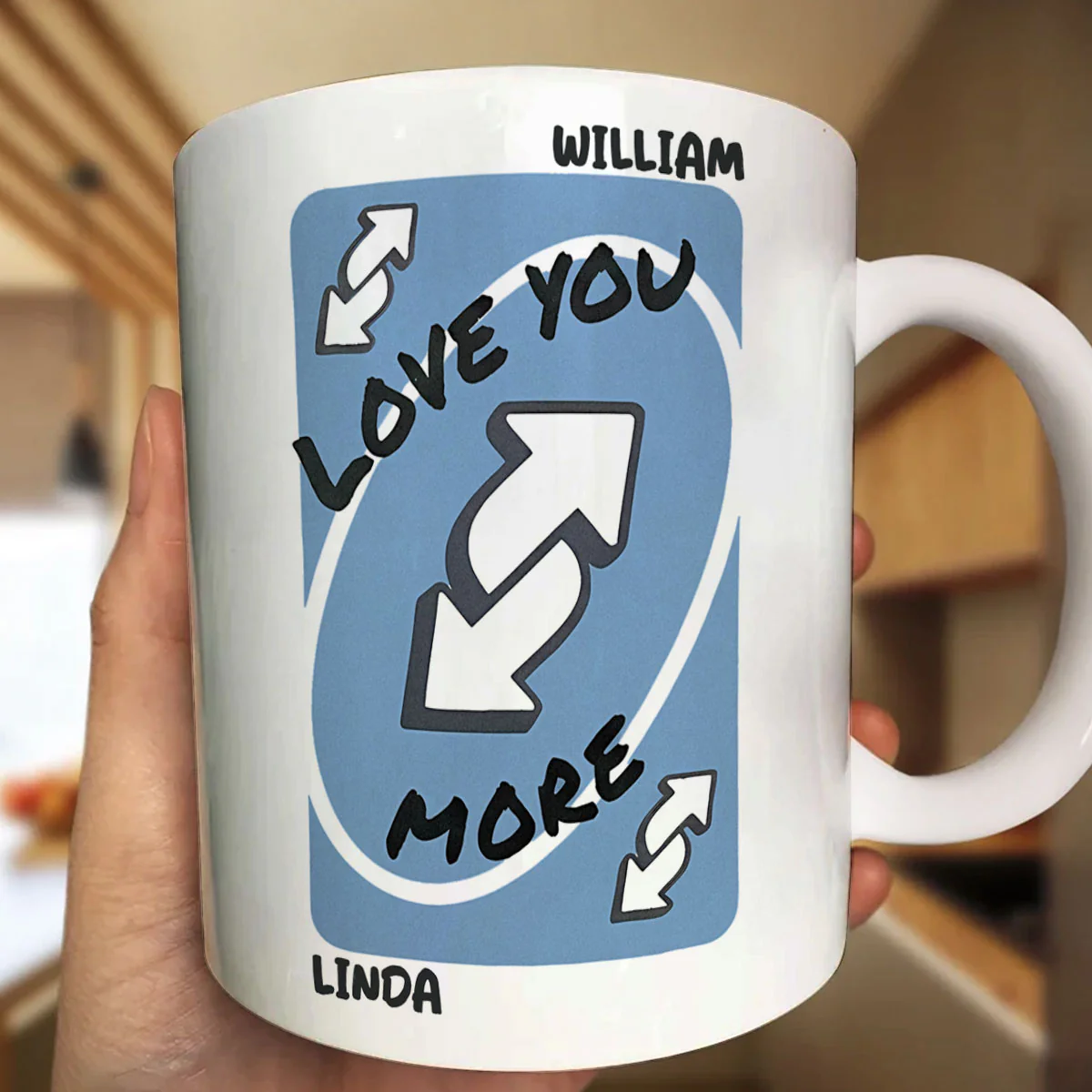 Uno Reverse Love You More - Personalized Ceramic Coffee Mug - Image 6