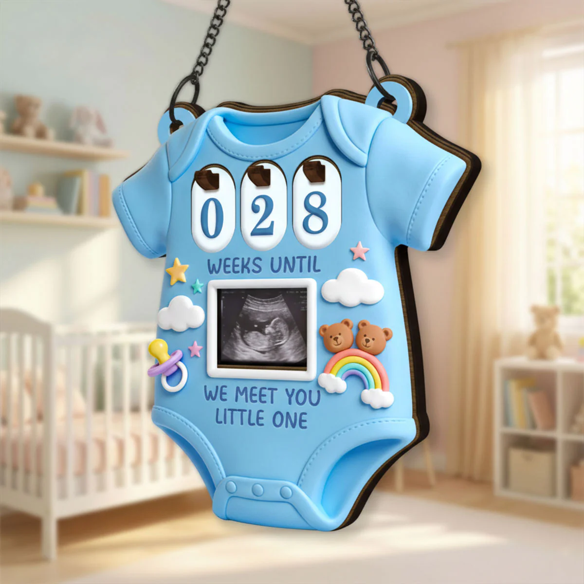 Until We Meet You, Little One - Personalized Tracker Sign - Image 3