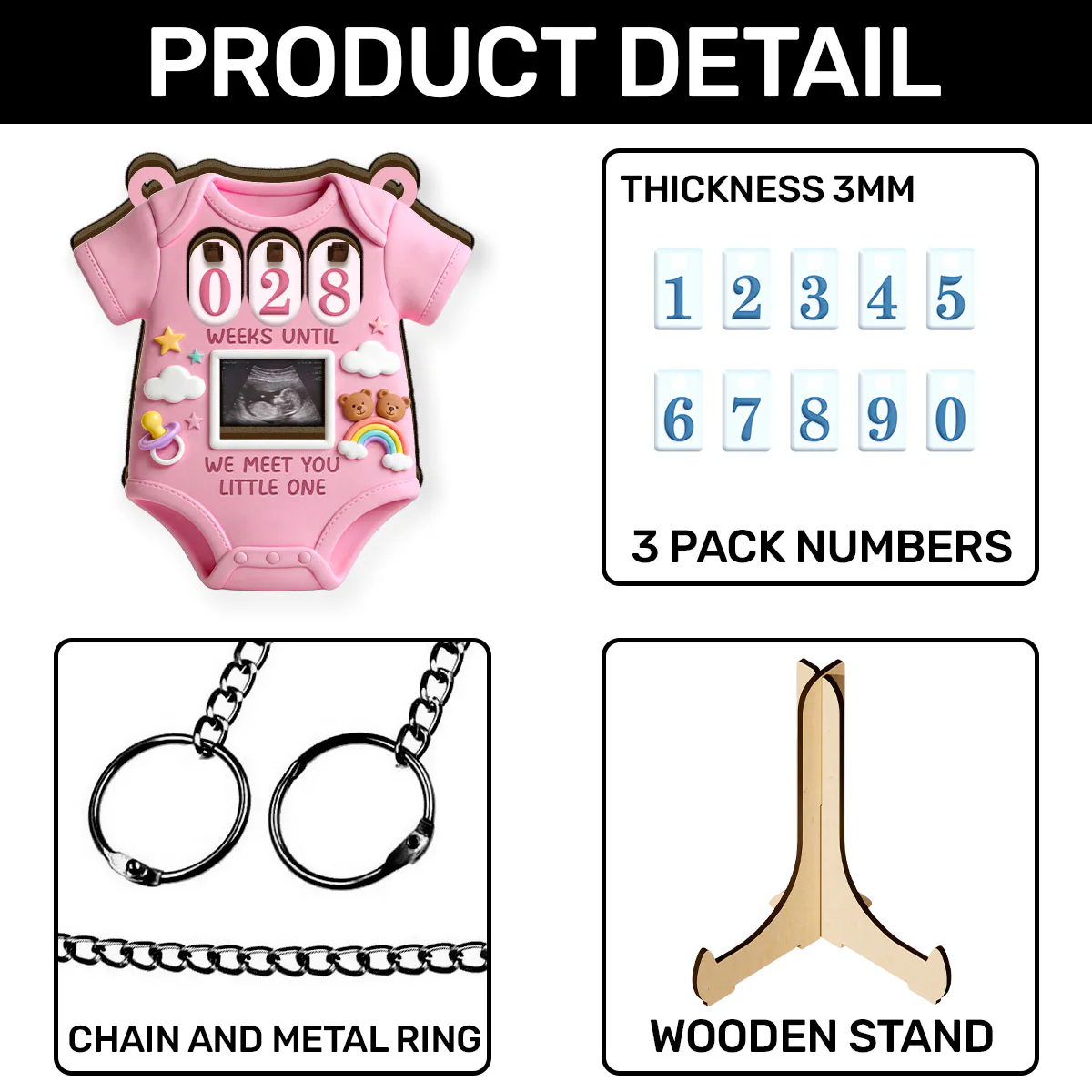 Until We Meet You, Little One - Personalized Tracker Sign - Image 5
