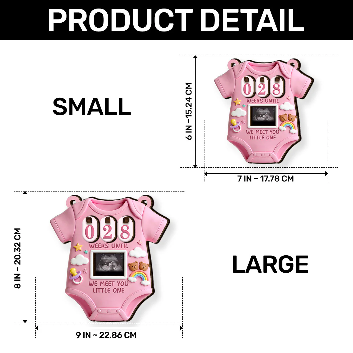 Until We Meet You, Little One - Personalized Tracker Sign - Image 6