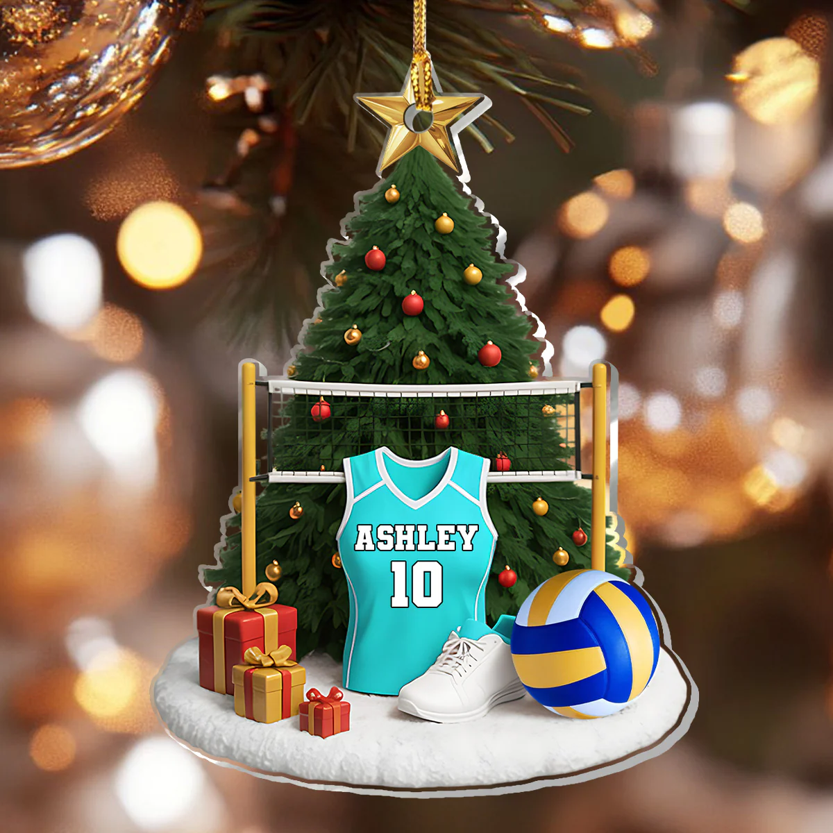 Volleyball Girl - Personalized 1-Layer Acrylic Ornament - Image 6