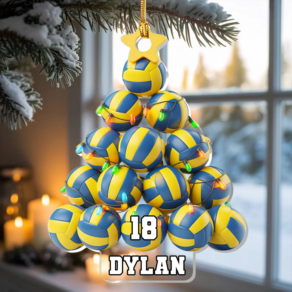 Volleyball Lovers - Personalized 1-Layer Acrylic Ornament - Image 3