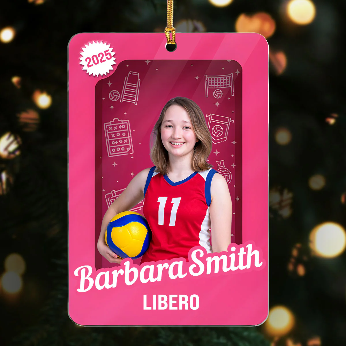 Volleyball Player Toy Box Upload Photo - Personalized 1-Layer Acrylic Ornament