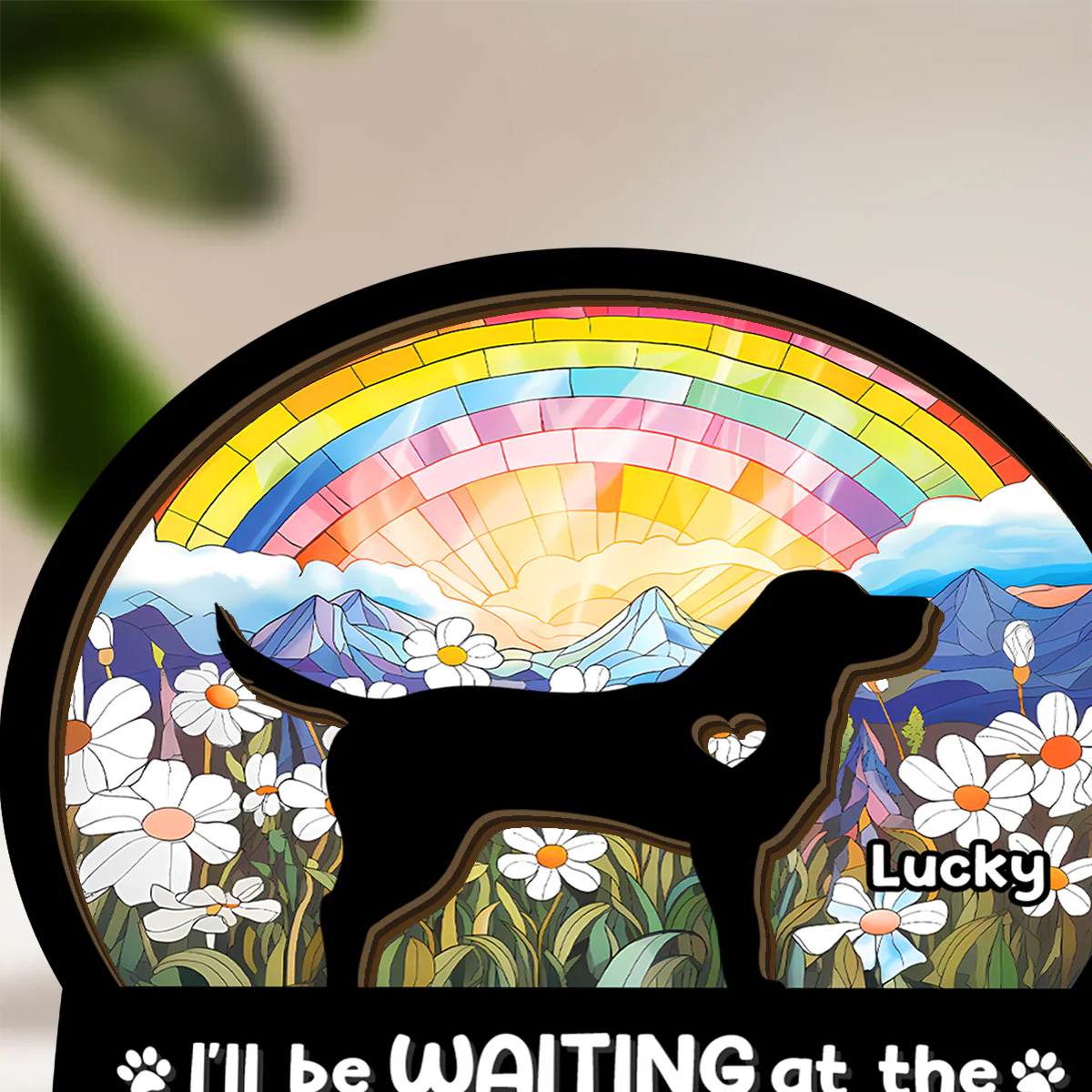 Waiting At The Rainbow Bridge - Personalized Plug-in Night Light - Image 4