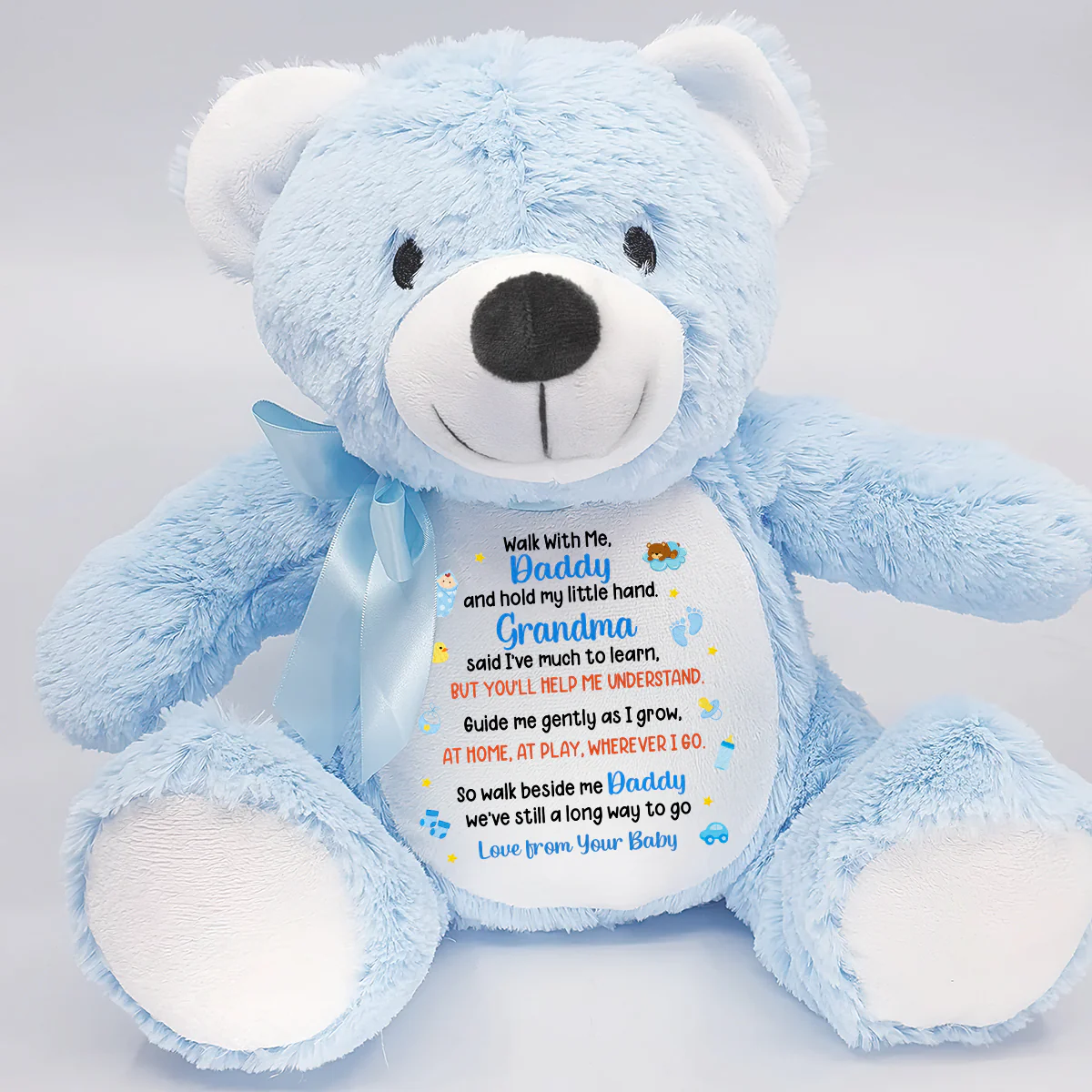 Walk With Me Daddy - Personalized Teddy Bear - Image 8