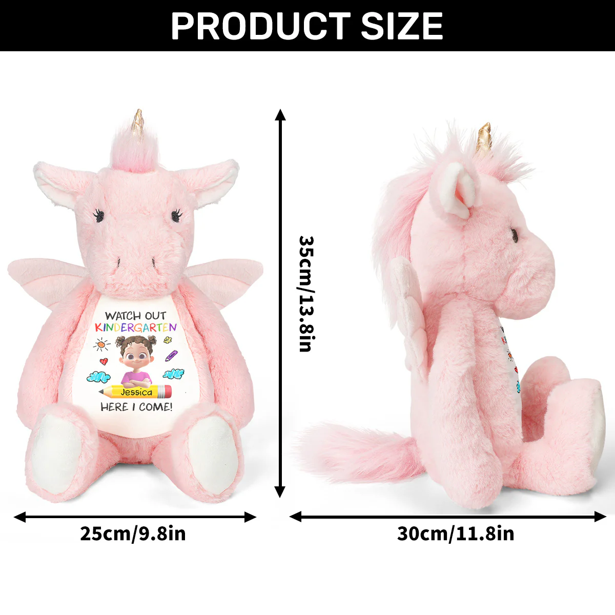 Watch Out Here I Come - Personalized Stuffed Unicorn - Image 5