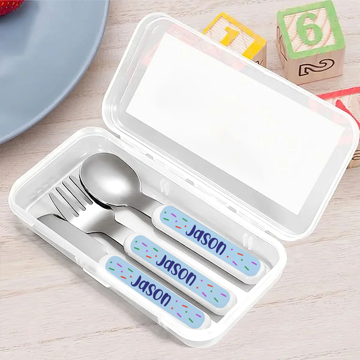 Watch Out Kindergarten Here I Come - Personalized Cutlery Set - Image 3