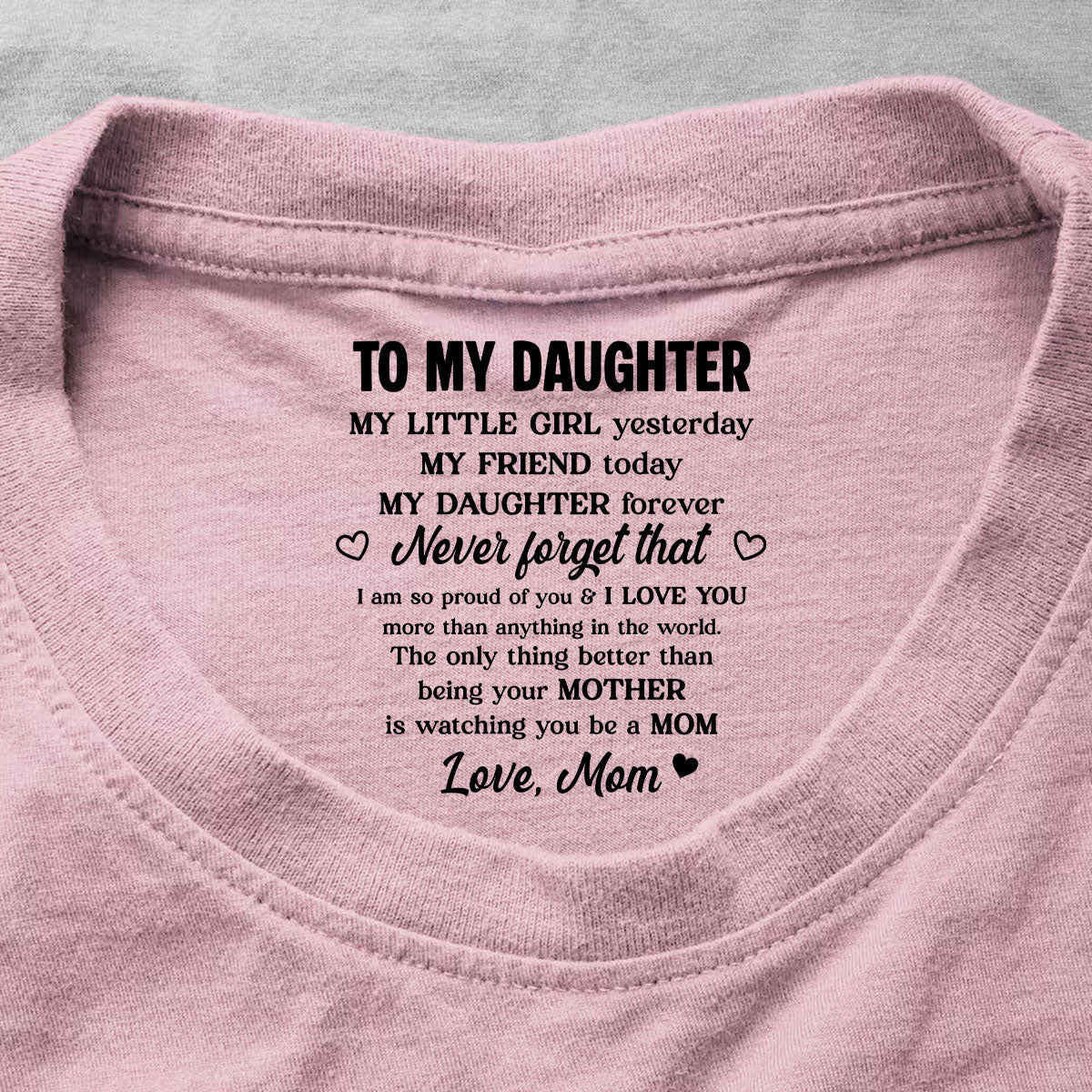 Watching Daughter Be A Mom Watching Son Be A Dad - Personalized Shirt With Design Inner Neck
