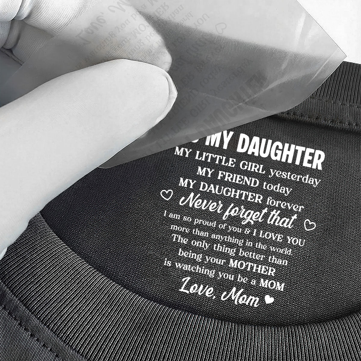 Watching Daughter Be A Mom Watching Son Be A Dad - Personalized Shirt With Design Inner Neck - Image 3