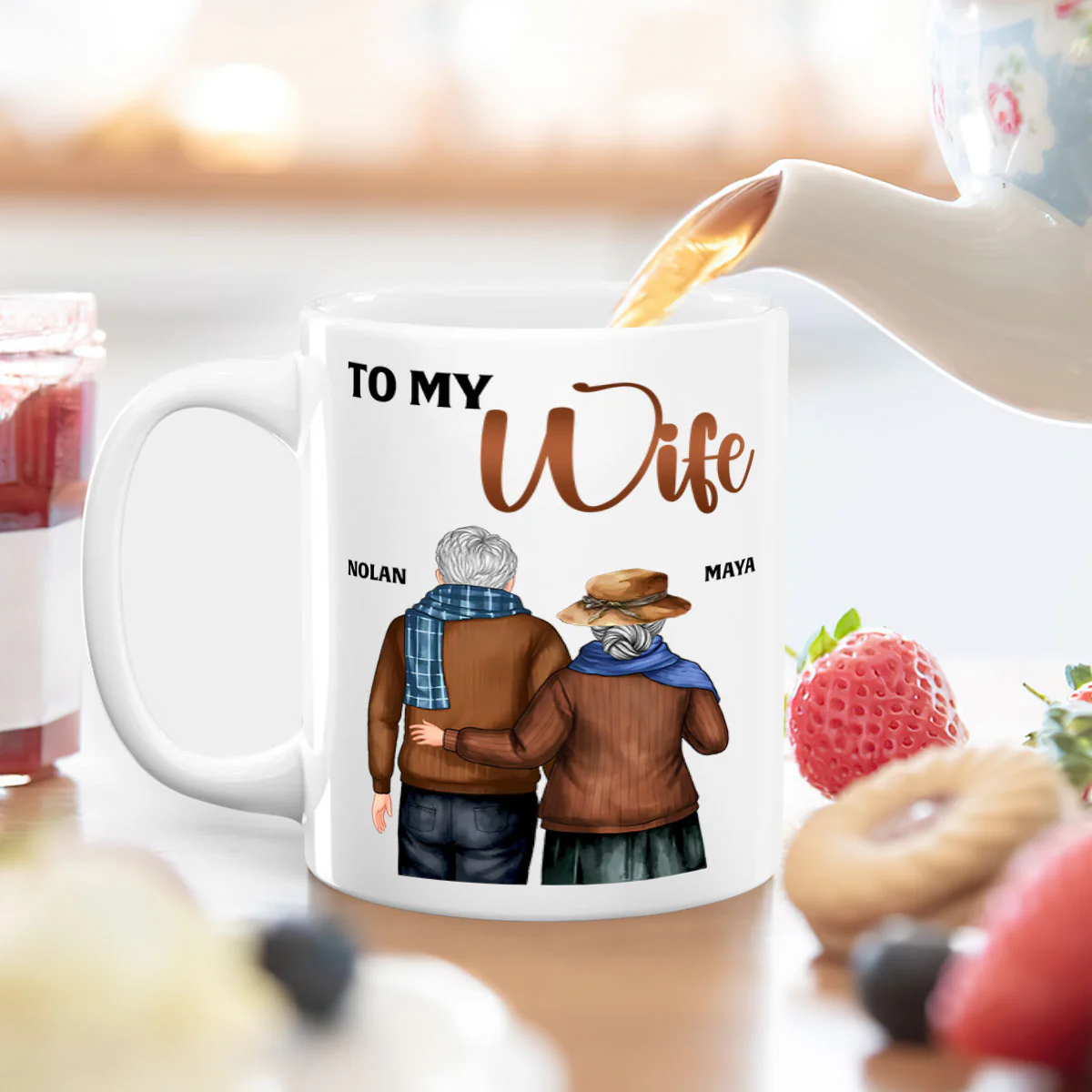 Watching You Be A Mom And Grandma - Personalized Mug - Image 4