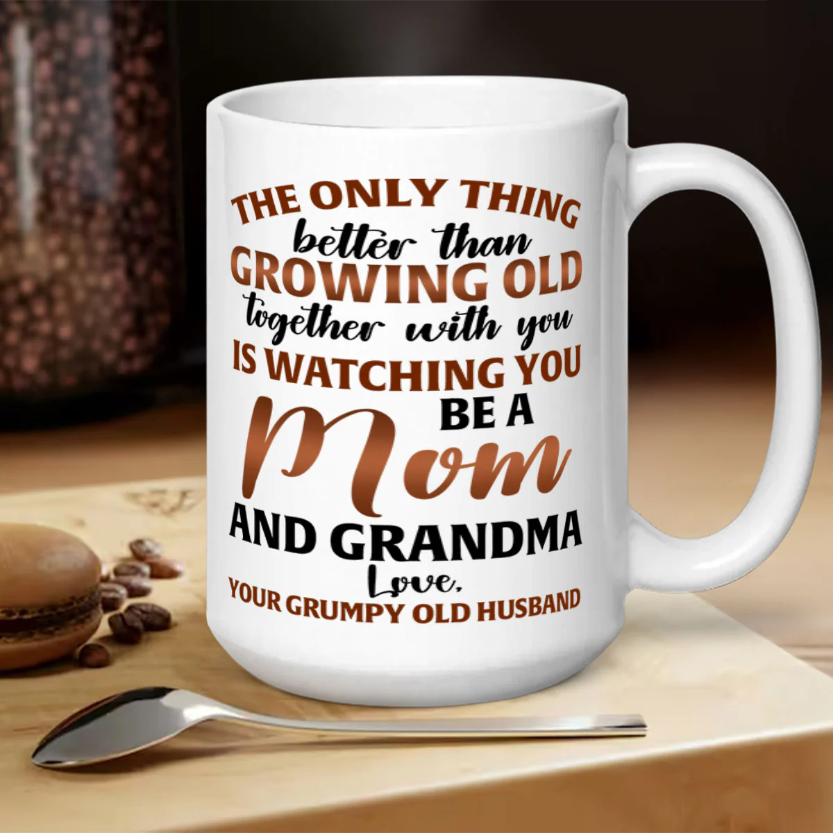 Watching You Be A Mom And Grandma - Personalized Mug - Image 5