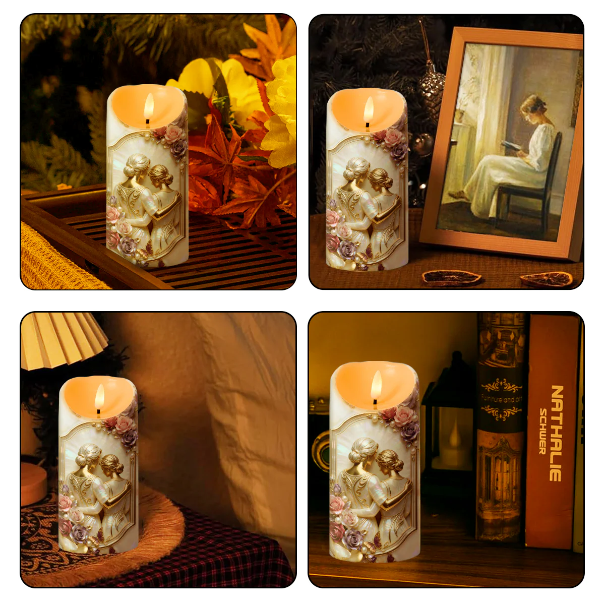 Watching You Become A Mom - Personalized Flameless LED Candle - Image 4