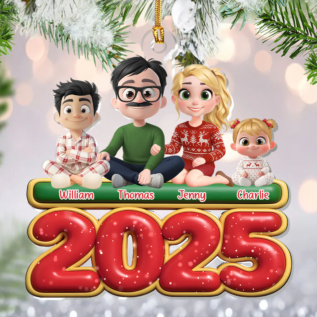 We And Our Kids - Personalized 1-Layer Acrylic Ornament