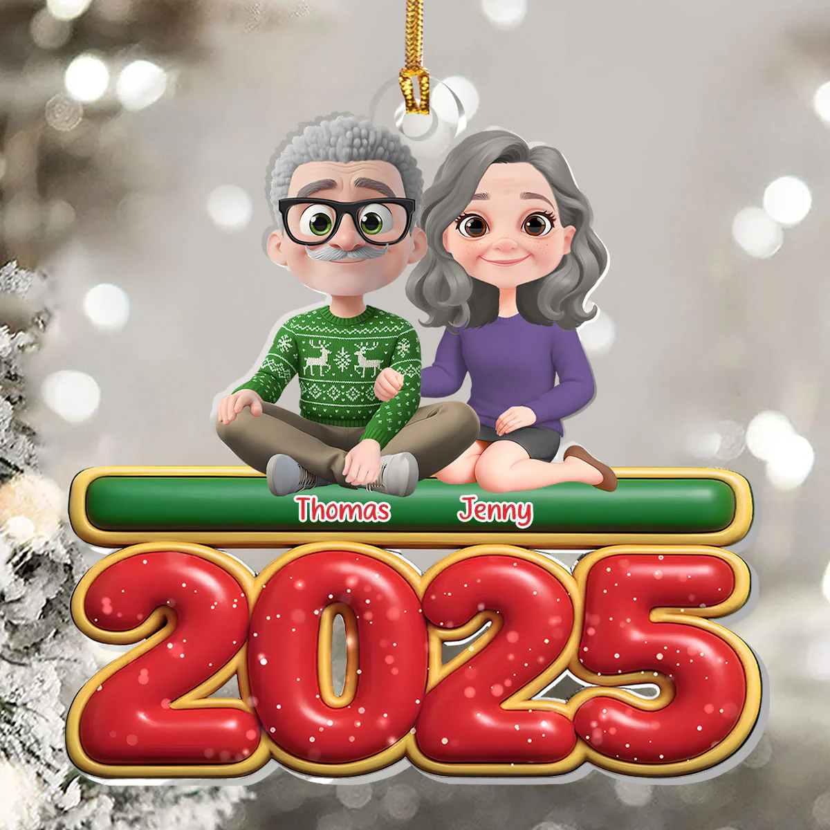 We And Our Kids - Personalized 1-Layer Acrylic Ornament - Image 5