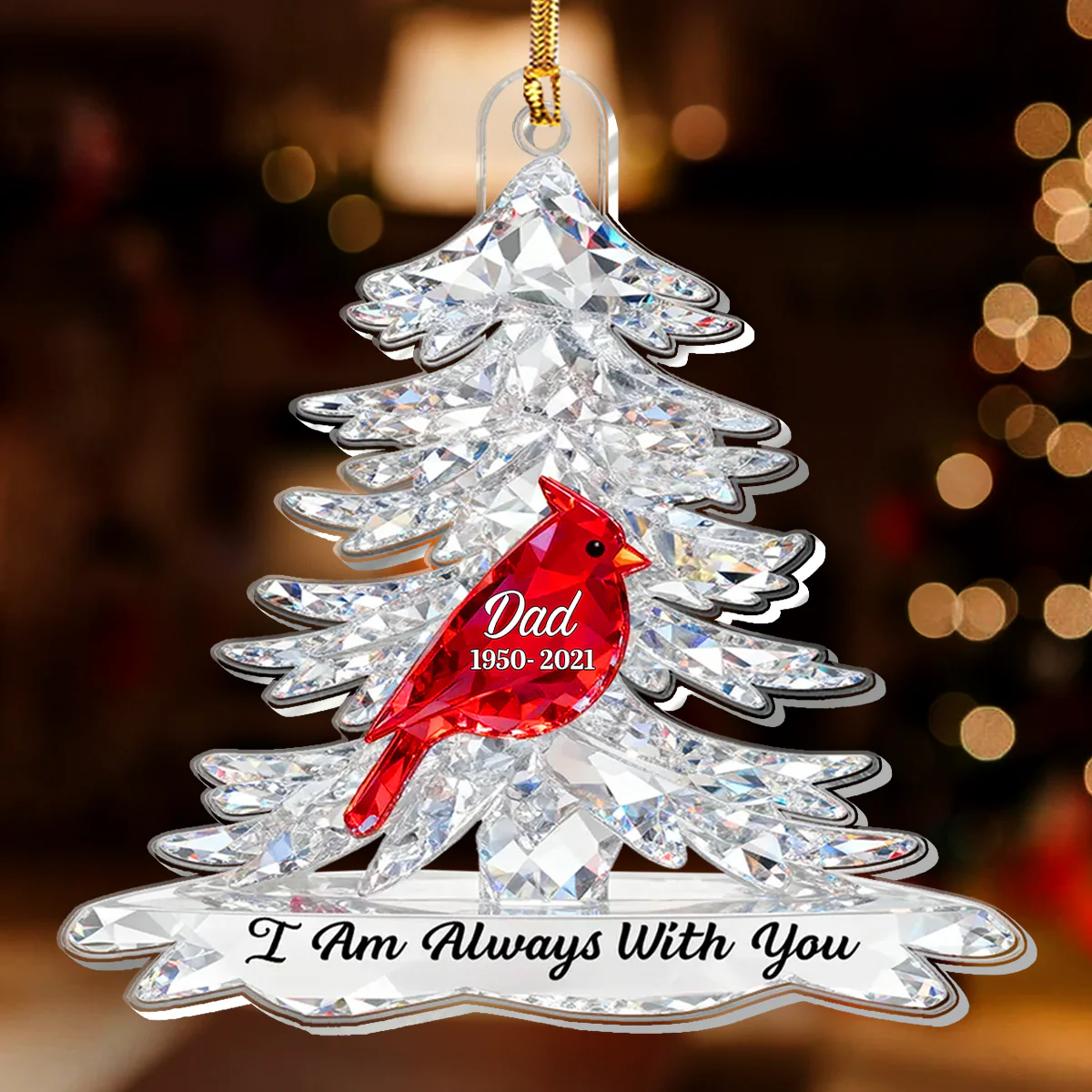 We Are Always With You - Personalized 1-Layer Acrylic Ornament - Image 2