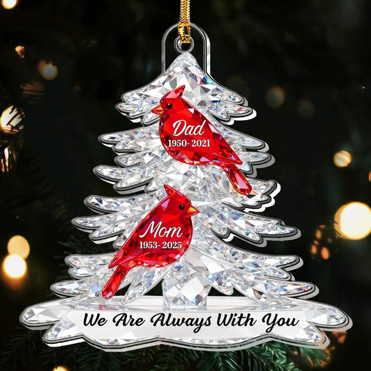 We Are Always With You - Personalized 1-Layer Acrylic Ornament - Image 3