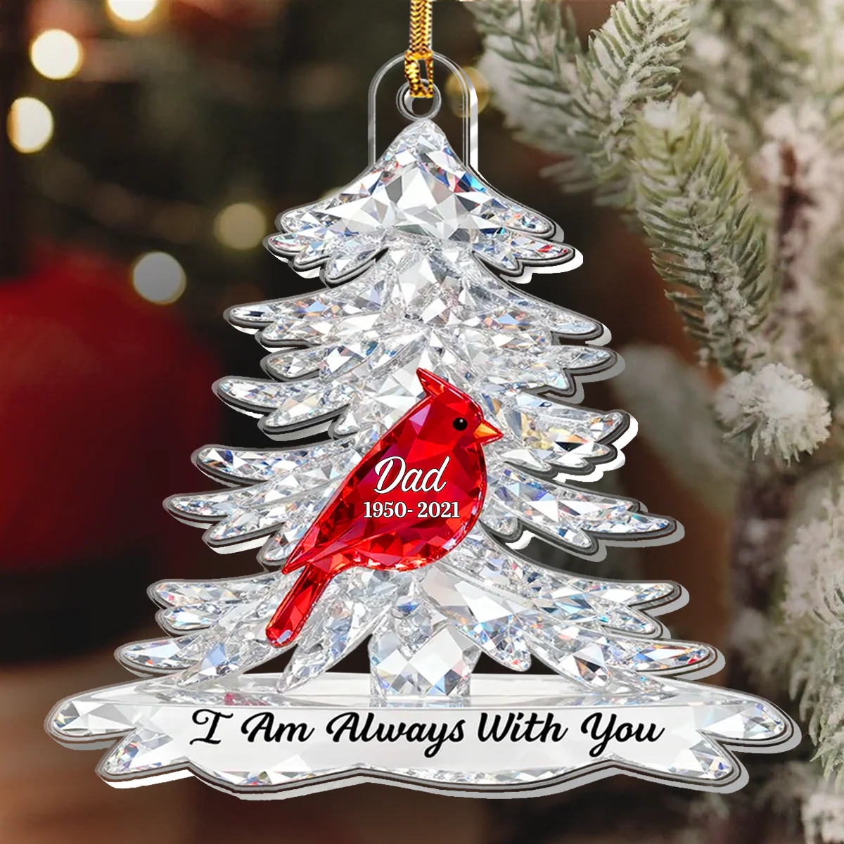 We Are Always With You - Personalized 1-Layer Acrylic Ornament - Image 6