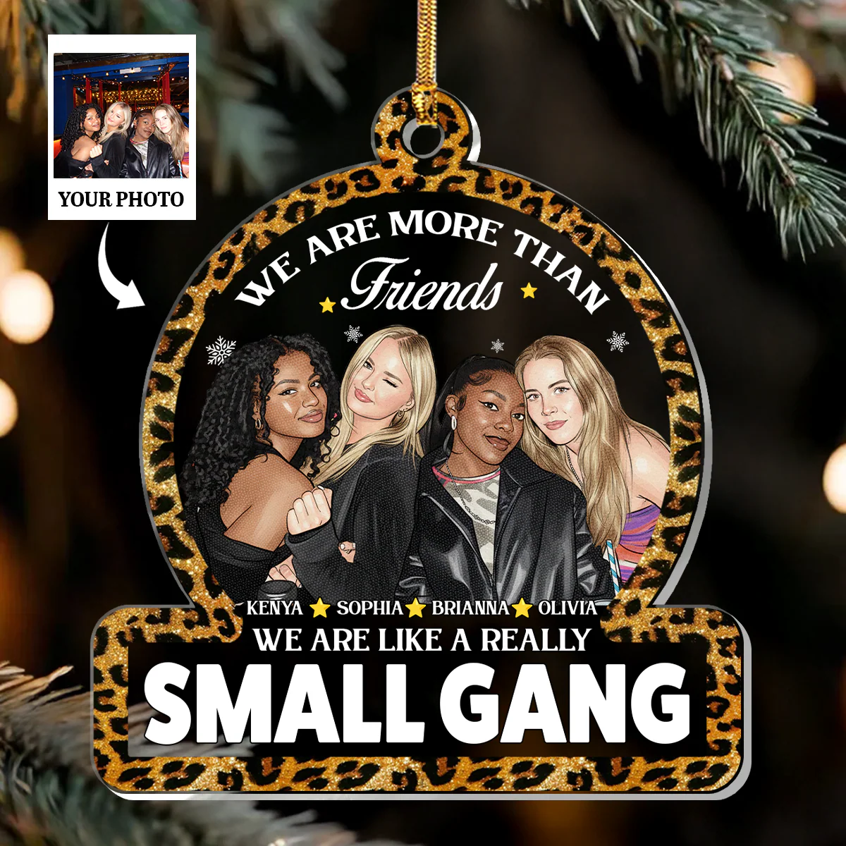 We Are More Than Friends  - Personalized 1-Layer Acrylic Ornament