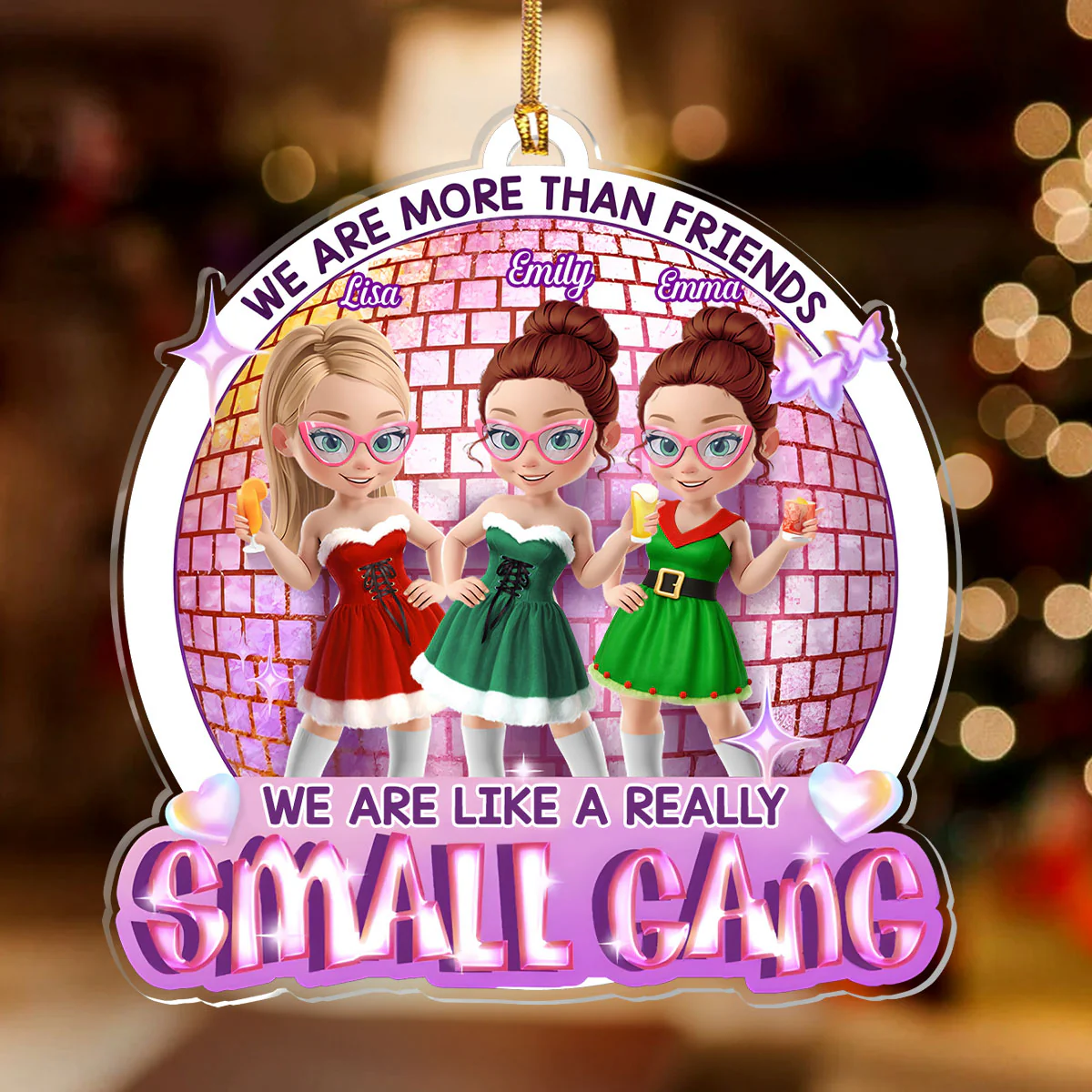 We Are More Than Friends - Personalized 1-Layer Acrylic Ornament - Image 2