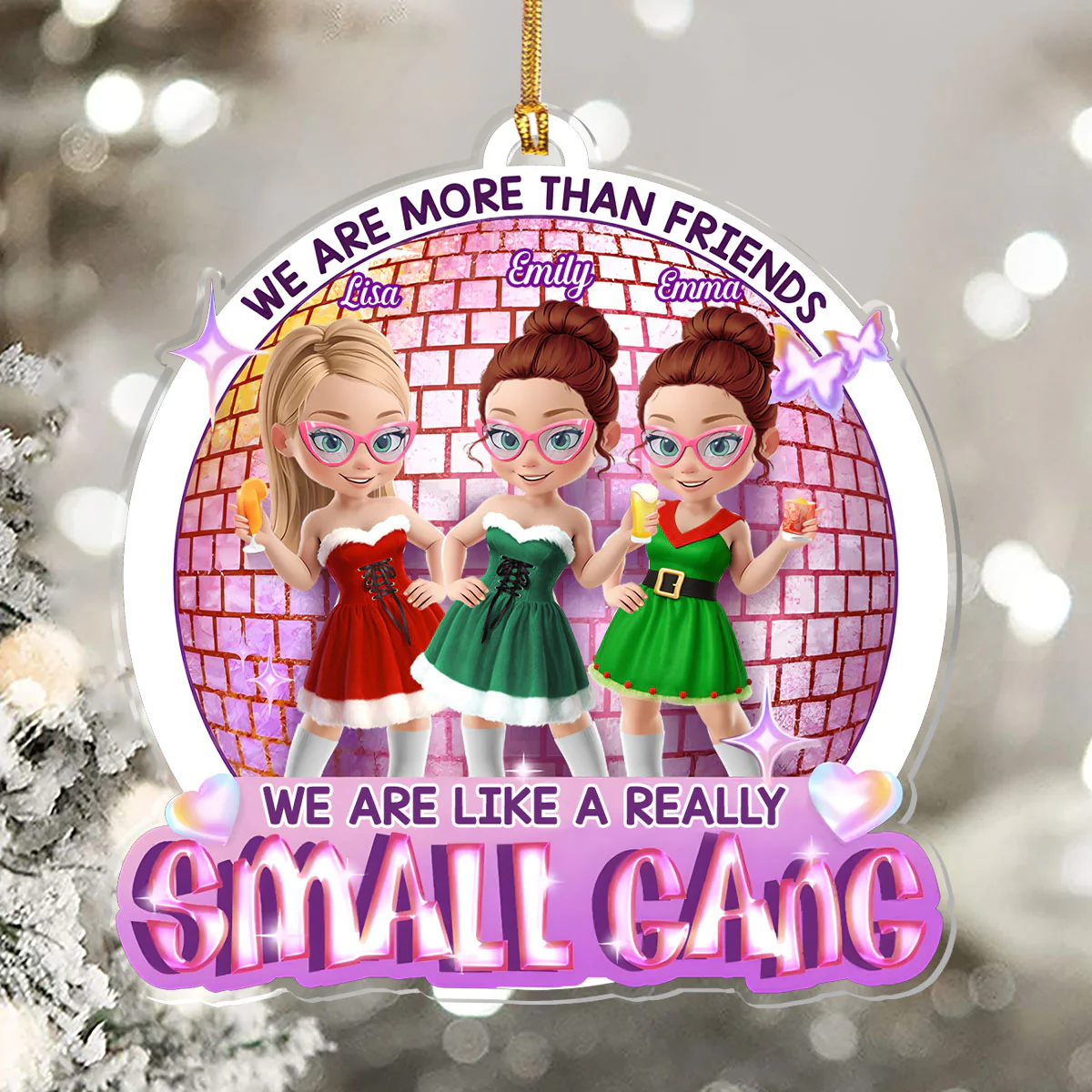 We Are More Than Friends - Personalized 1-Layer Acrylic Ornament - Image 5