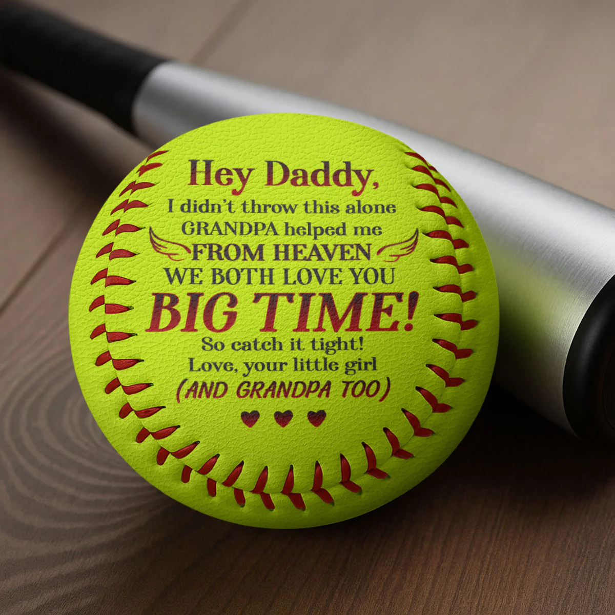 We Both Love You Big Time - Personalized Baseball & Softball - Image 3