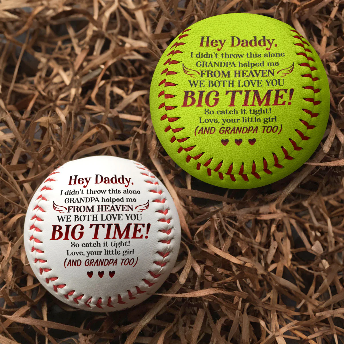 We Both Love You Big Time - Personalized Baseball & Softball - Image 4