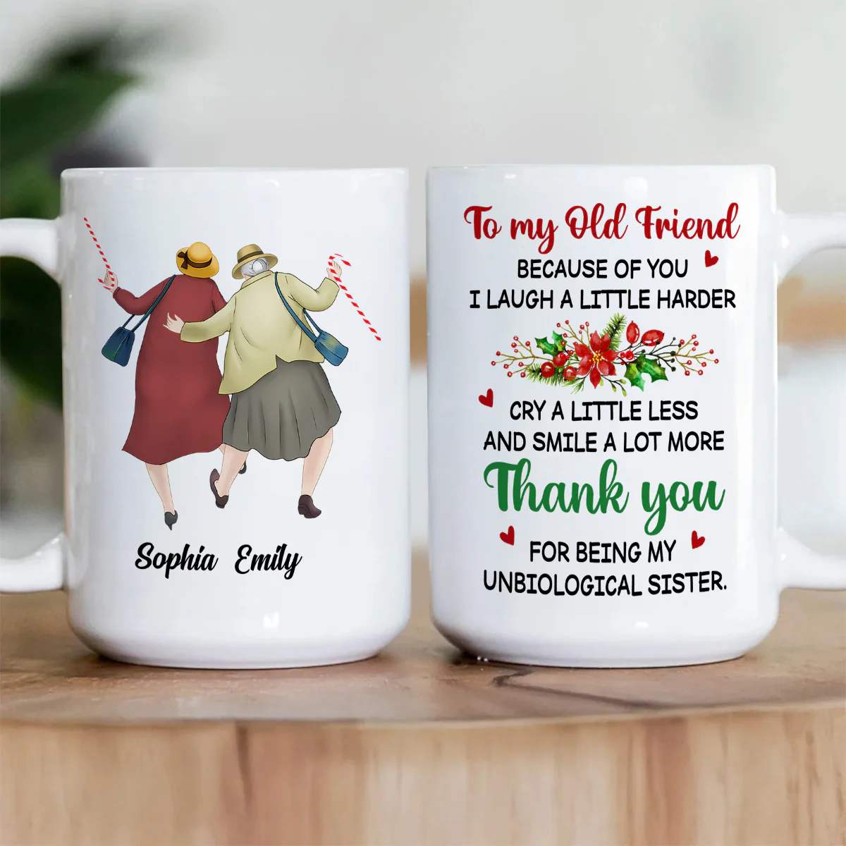 We’ll Be Friends Until We’re Old - Personalized Ceramic Coffee Mug - Image 2