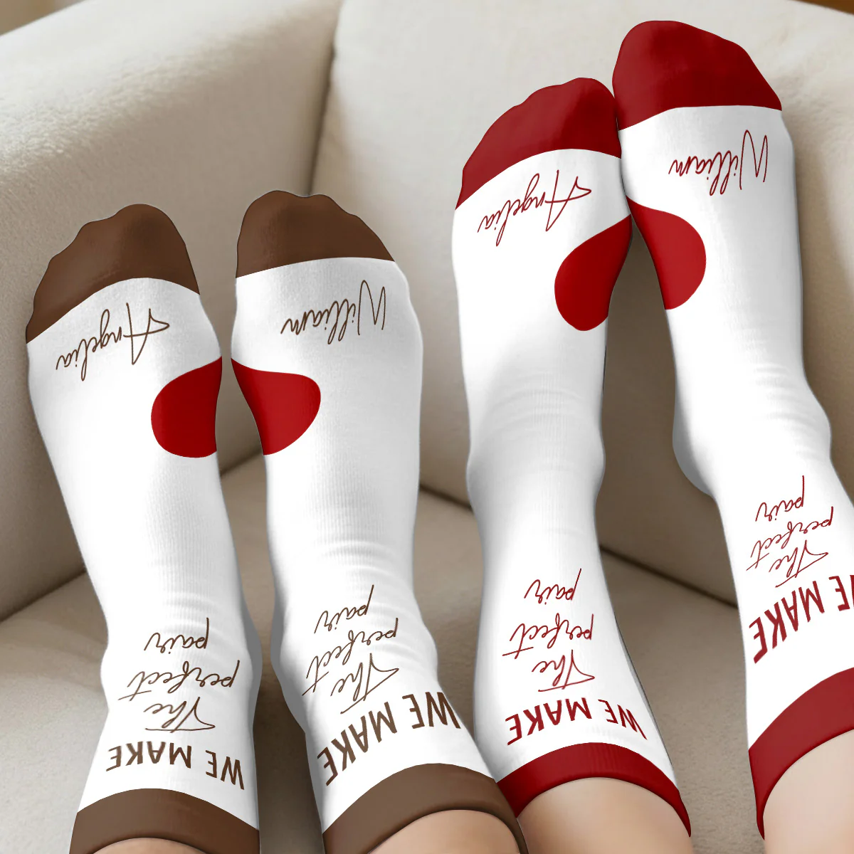 We Make The Perfect Pair - Personalized Custom Socks - Image 2