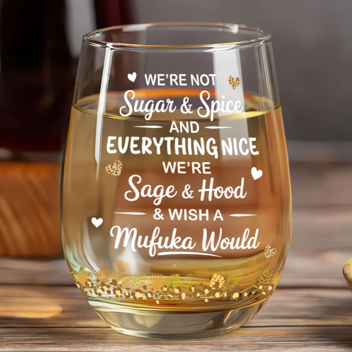 We're Sage & Hood - Personalized Stemless Wine Glass - Image 3