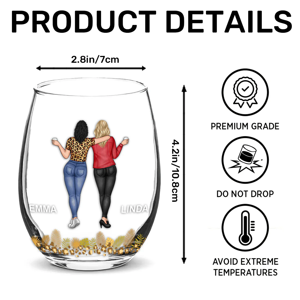 We're Sage & Hood - Personalized Stemless Wine Glass - Image 4