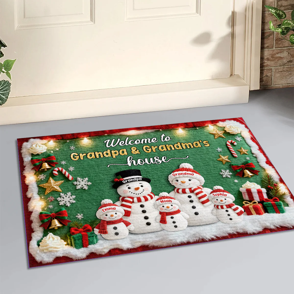 Welcome To Grandma Grandpa House - Personalized Doormat - Image 3