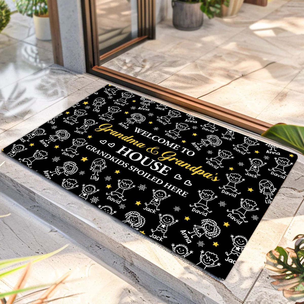 Welcome To Grandpa And Grandma's House - Personalized Doormat - Image 2