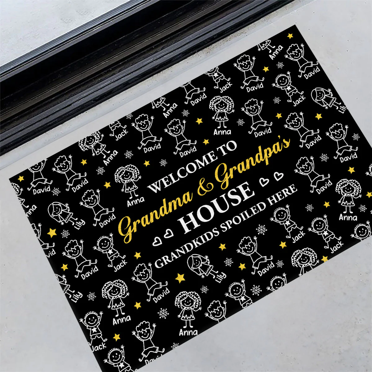 Welcome To Grandpa And Grandma's House - Personalized Doormat - Image 4