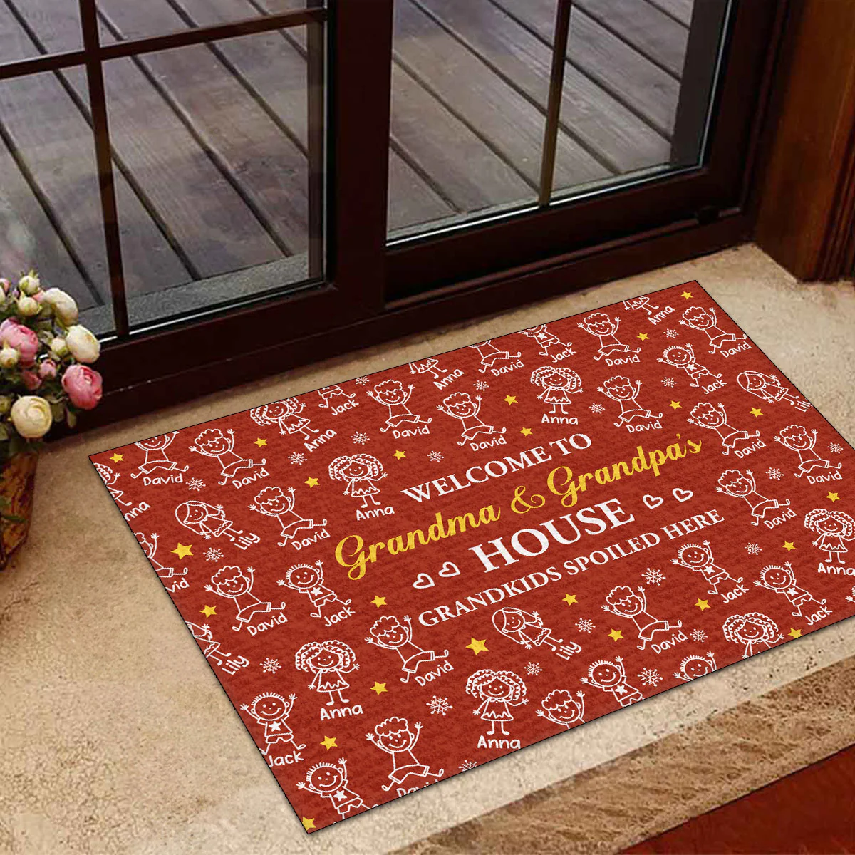 Welcome To Grandpa And Grandma's House - Personalized Doormat - Image 5