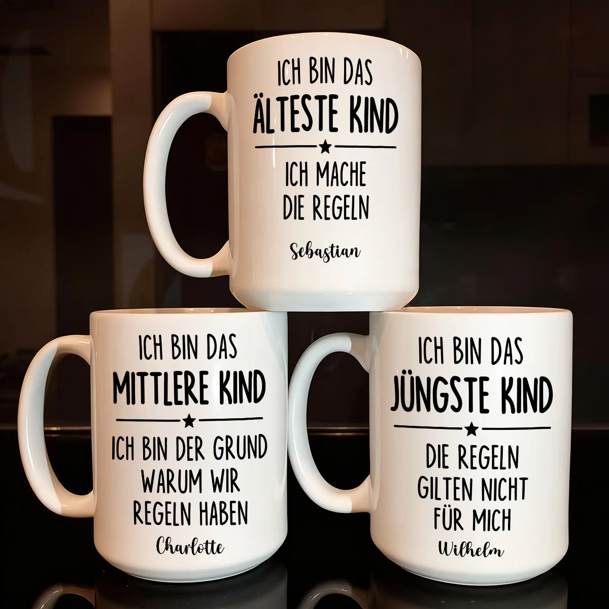 WER MACHT DIE REGELN? - Personalized Ceramic Coffee Mug