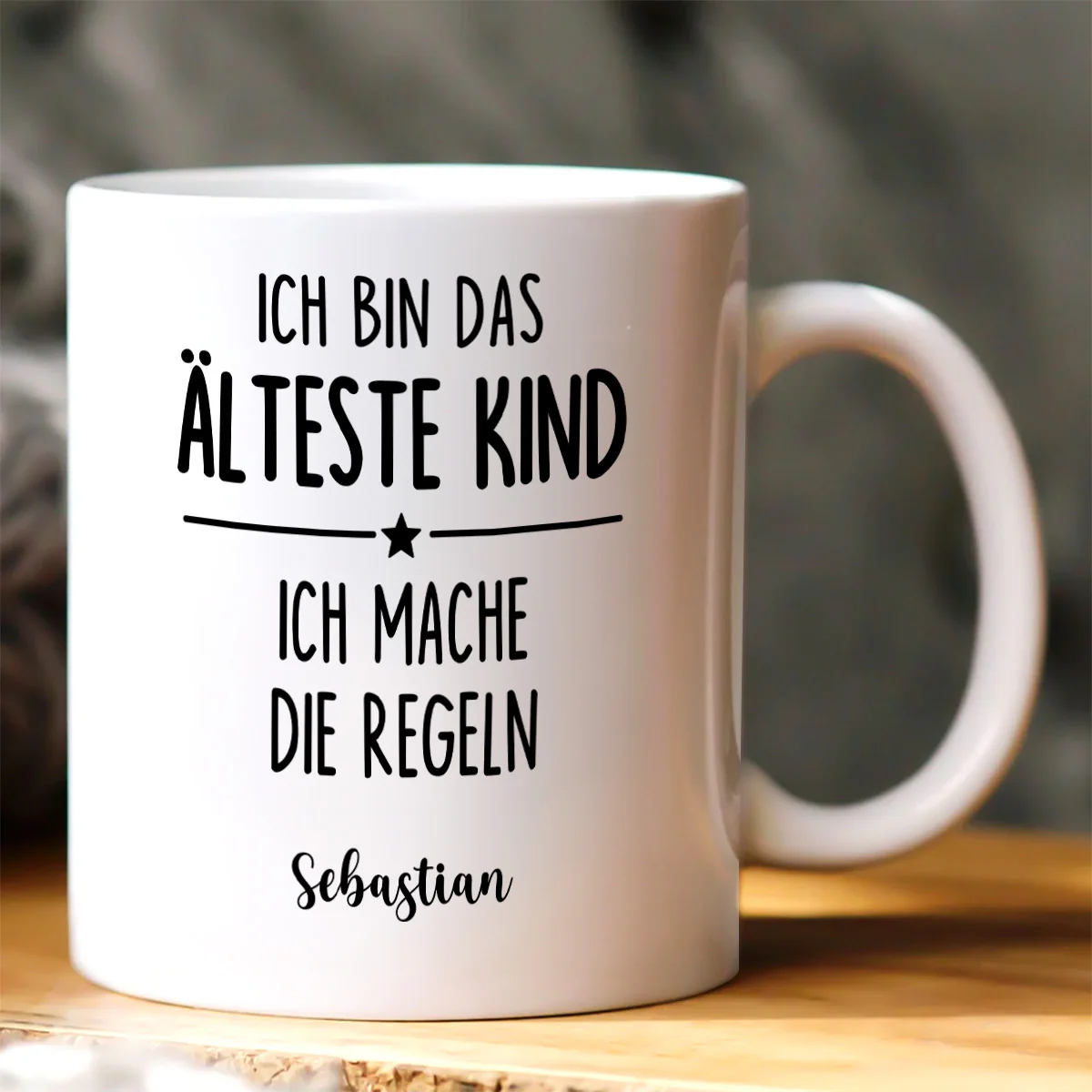 WER MACHT DIE REGELN? - Personalized Ceramic Coffee Mug - Image 2