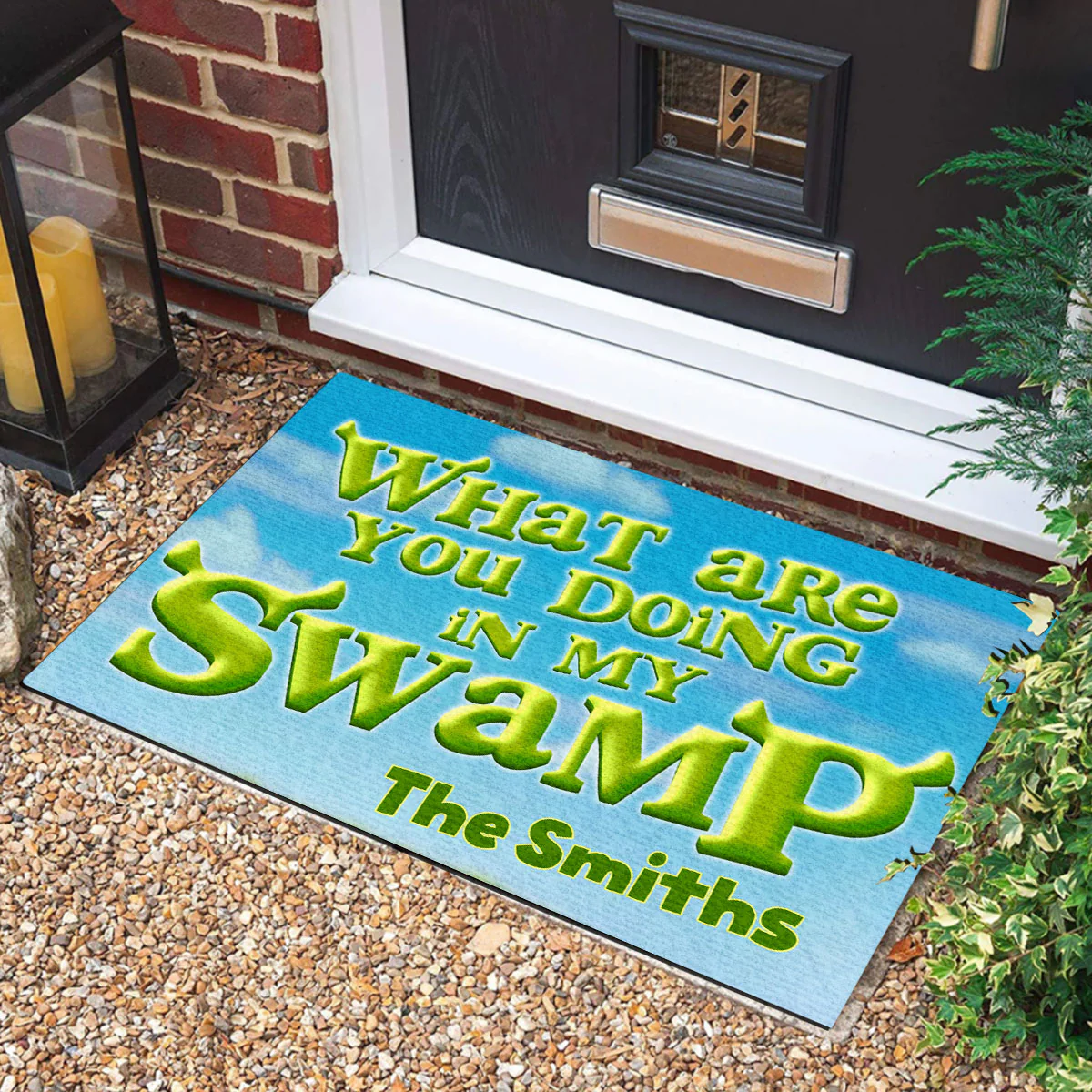 What Are You Doing In My Swamp? -  Personalized Doormat