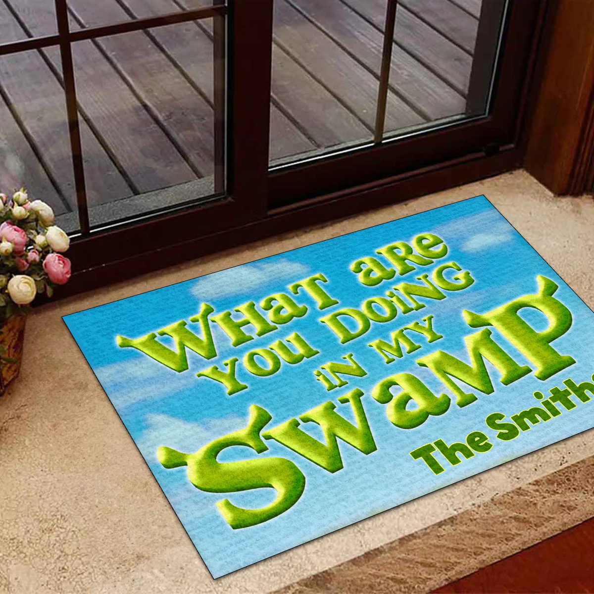 What Are You Doing In My Swamp? -  Personalized Doormat - Image 5