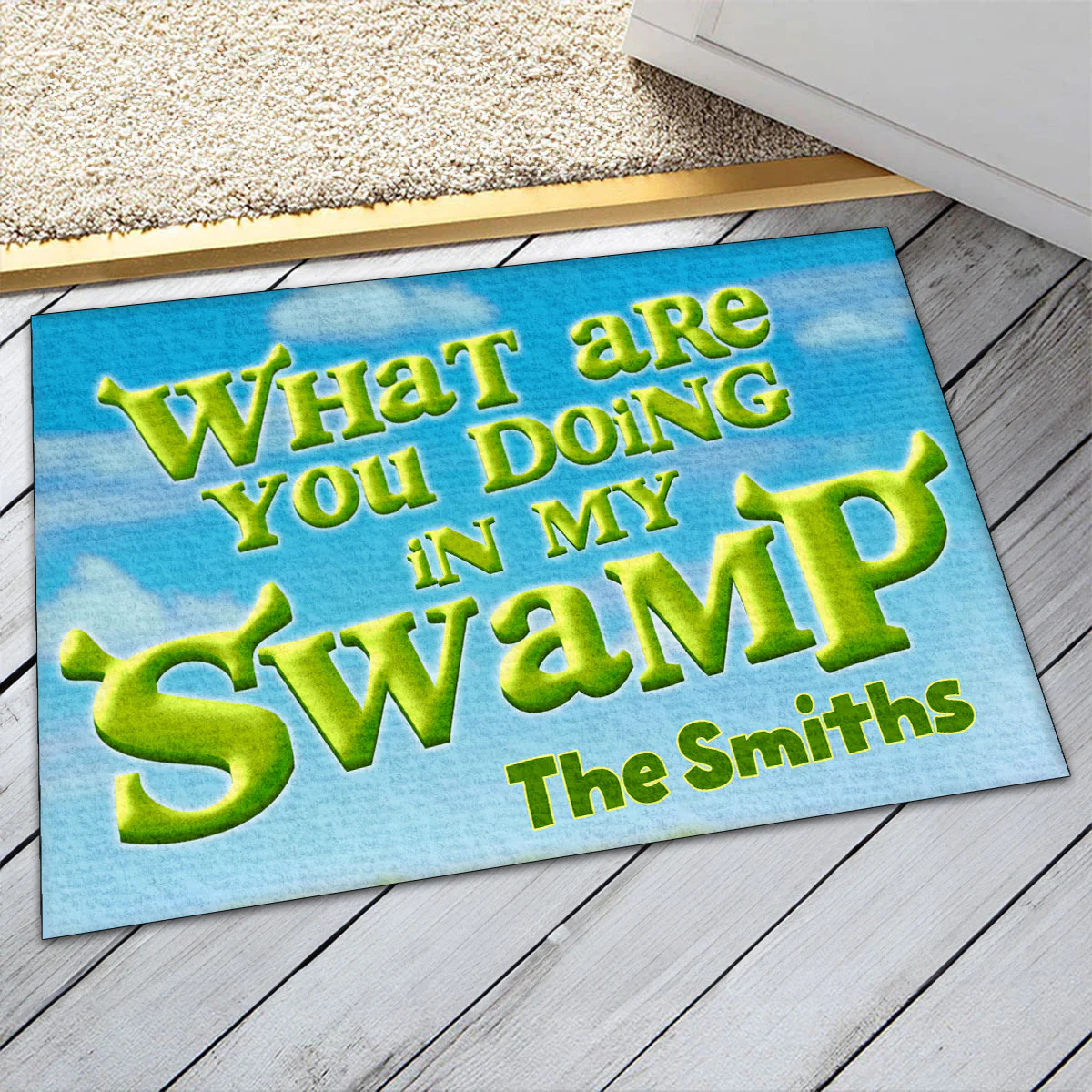 What Are You Doing In My Swamp? -  Personalized Doormat - Image 6