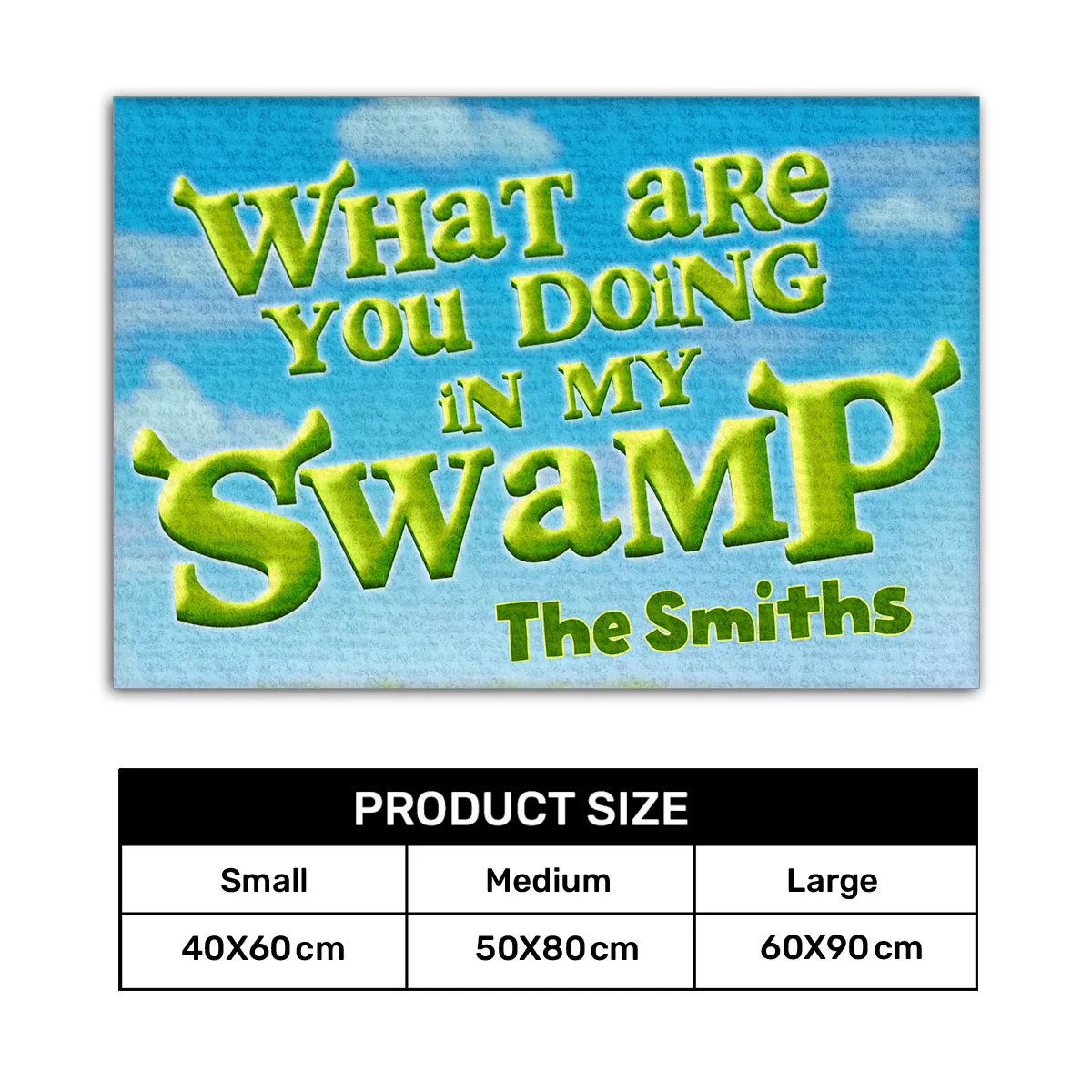 What Are You Doing In My Swamp? -  Personalized Doormat - Image 7