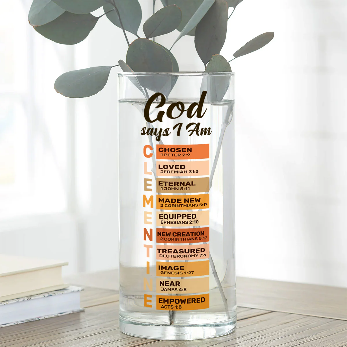 What God Says About You - Personalized Glass Vase - Image 5